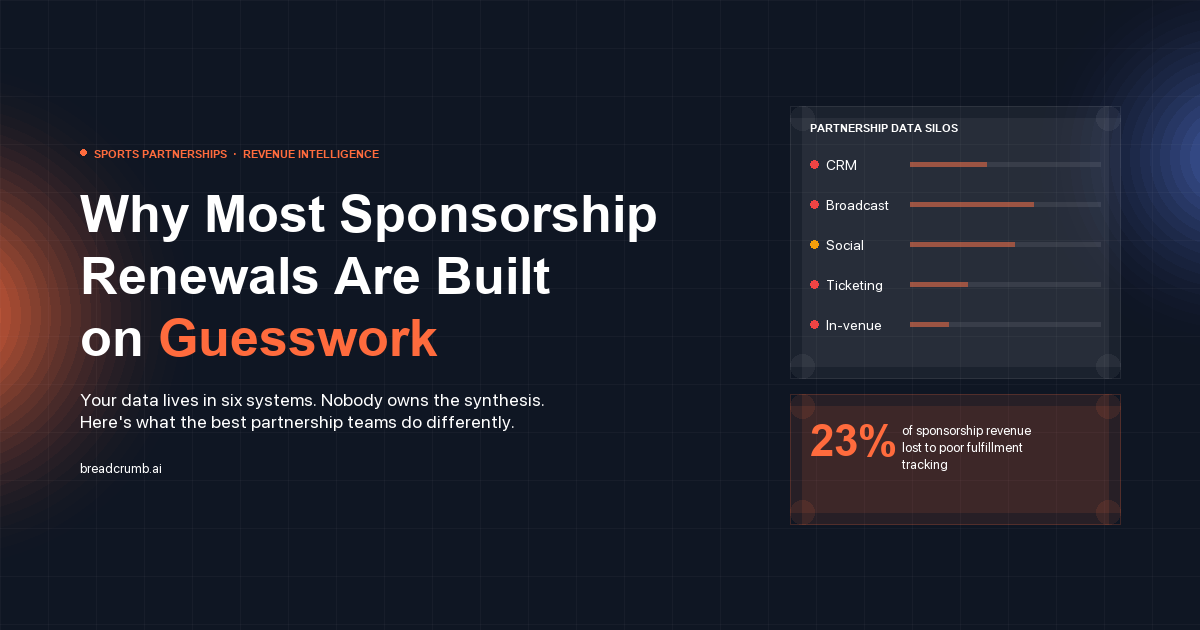 Why Most Sports Sponsorship Renewals Are Built on Guesswork