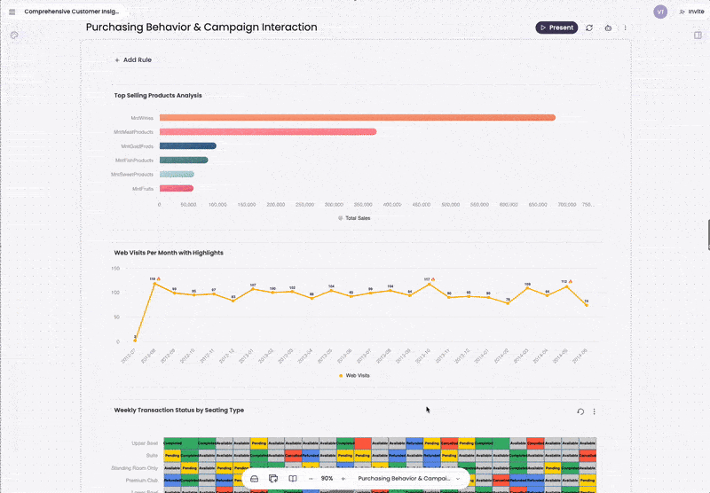 Animation of groups being reordered in the new menu
